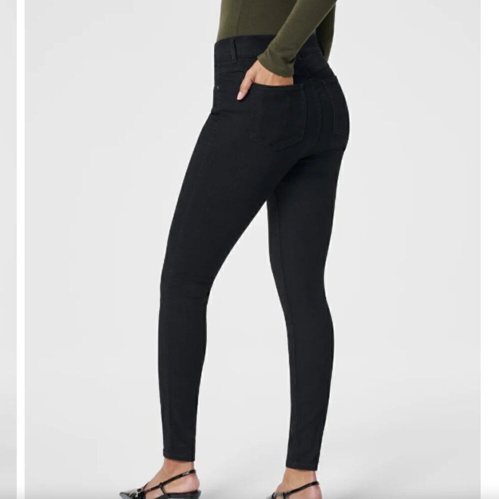 SPANX EveryWear Ankle Skinny Jeans Black Size 1X Tall